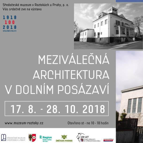 Výstava Meziválečná architektura v dolním Posázaví ve Středočeském muzeu v Roztokách u Prahy