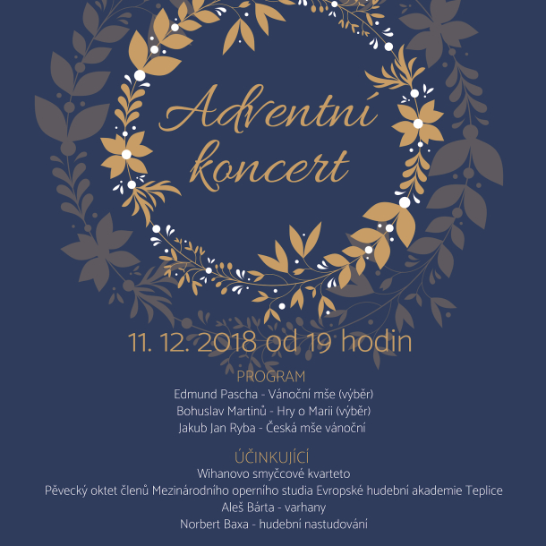 Adventní koncert ve Středočeském muzeu v Roztokách u Prahy